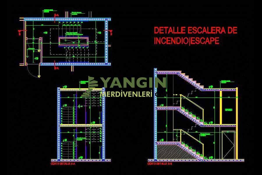 Yangın Merdiveni Projelendirme - Yangın Merdivenleri COM TR