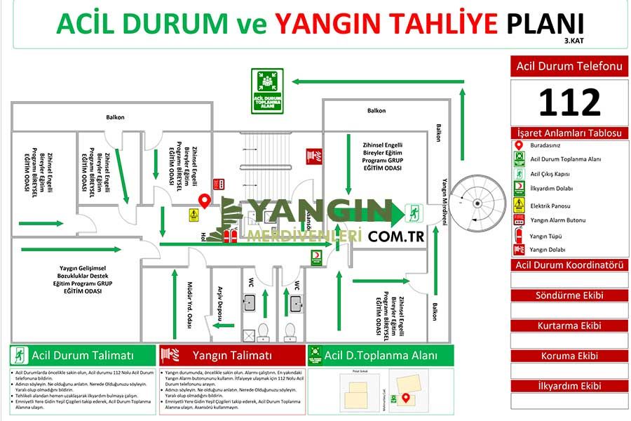 Yangın Merdiveni Planı - Yangın Merdivenleri COM TR