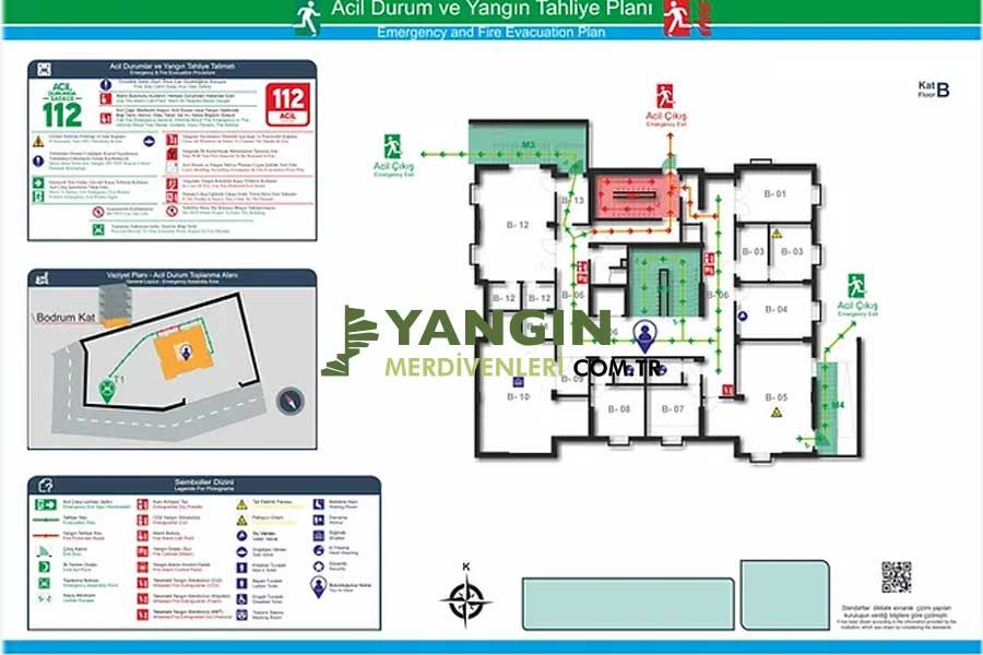 Yangın Merdiveni Kaçış Planı - Yangın Merdivenleri COM TR